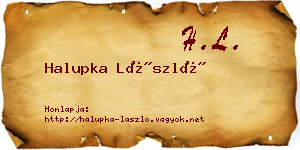 Halupka László névjegykártya