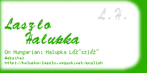 laszlo halupka business card